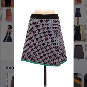 Zara Pink, Green & Black Knit Mini Skirt